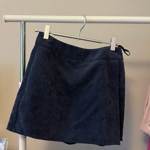 She & Sky Navy Suede Skort